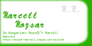 marcell mozsar business card